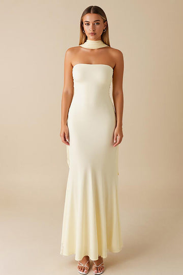 Daffodil Sirène Robe de cérémonie à volants sans bretelles